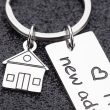 Load image into Gallery viewer, Housewarming Gifts Keychain for New Home Gift First Home Keyring Best Neighbor Gifts Realtor Closing Gifts House Keys New Home New Adventures Presents