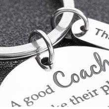 Load image into Gallery viewer, Coach Gift Appreciation Sport Keychain for Basketball Football Baseball Swimming Soccer Gymnastics Retirement Birthday Coaches Men Women from Boys Girls Cheer Key Ring