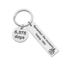 Load image into Gallery viewer, 18 Birthday Gift keychain for Teen Teenage Girls Boys Graduation Anniversary