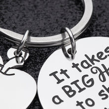 Load image into Gallery viewer, Teacher Appreciation Gifts for Women Men Graduation Keychain from Teen Student Boys Girls Preschool Gift Mom Dad Thank You Gift It Takes Big Heart to Shape Little Minds Key Ring