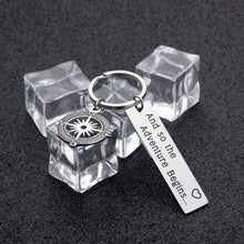 Load image into Gallery viewer, Inspirational Gift Keychain The Adventure Begins Moving Gift for Women Man