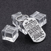 Load image into Gallery viewer, Inspirational Gift to Son from mom-Never Forget How Much i Love You Gift Keychain for Teen Boy from Mother in Law Stepmom