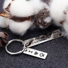 Load image into Gallery viewer, Loss of Pet Memorial Keychain Dog Cat Remembrance Jewelry Pet Sympathy Gift Dog Remembrance for Women Men Once by My Side Forever in My Heart Key Ring