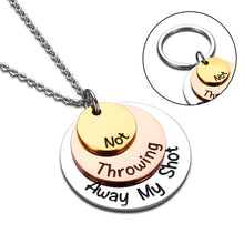 Load image into Gallery viewer, Hamilton Musical Merchandise Gifts Necklace Keychain ‘Not Throwing Away My Shot’ Tri-Layer Broadway Musical Inspired Jewelry for Hamilton Fans Theatre Souvenirs for Teen Girls Women Kids Children