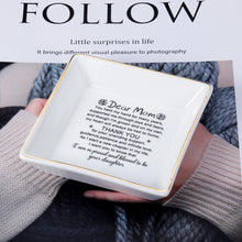 Load image into Gallery viewer, VANLOVEMAC Mother of The Bride Gifts Ceramic Ring Dish Jewelry Tray, Wedding Gifts for Mom from Bride Daughter Thank You Gifts for Mom on Wedding Day

