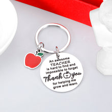 Load image into Gallery viewer, VANLOVEMAC Teacher Appreciation Gifts for Women Men,Thank You Gifts for Teacher Mentor Tutor Daycare from Students,Teacher Birthday Thanksgiving Gifts Graduation Retirement Gifts Keychains
