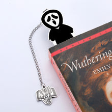 Load image into Gallery viewer, Halloween Horror Bookmarks for Women - Book Marks for Reading, Dark Romance, Ghostface, Spooky Basket Stuffers, Scary Book Lover Gifts, Wicked Merch, Scream Bookmark, Halloween Bookmarks
