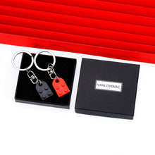 Load image into Gallery viewer, Couples Matching Stuff Gifts for Boyfriend Girlfriend Best Friends BFF Gift for Him Her Wife Husband Valentines Day Anniversary Birthday Christmas Small Unique Red Black Heart Brick Keychain
