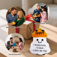 Load image into Gallery viewer, Halloween Boo Basket Stuffers for Women Him Her, Anniversary Birthday Gifts for Boyfriend Girlfriend Husband Wife, Funny Cute Handmade Positive Crochet Ghost, Romantic I Love You Gift for Her Couple
