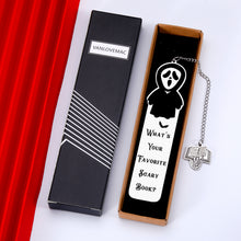 Load image into Gallery viewer, Halloween Horror Bookmarks for Women - Book Marks for Reading, Dark Romance, Ghostface, Spooky Basket Stuffers, Scary Book Lover Gifts, Wicked Merch, Scream Bookmark, Halloween Bookmarks
