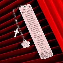 Load image into Gallery viewer, Christian Gifts for Women Baptism Gifts for Girls Daughter Bookmark Stocking Stuffers Bible Bookmark Inspirational Birthday Gifts for Daughter Adult Confirmation First Communion Gifts for Girls
