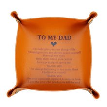 Load image into Gallery viewer, VANLOVEMAC Gifts for Dad Fathers Day Gifts from Daughter Son Kids, Leather Valet Tray Dad Birthday Gifts for Stepdad Husband Fathers Day Gifts from Wife New Dad Gifts for Men
