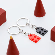 Load image into Gallery viewer, Couples Matching Stuff Gifts for Boyfriend Girlfriend Best Friends BFF Gift for Him Her Wife Husband Valentines Day Anniversary Birthday Christmas Small Unique Red Black Heart Brick Keychain

