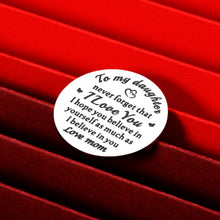 Load image into Gallery viewer, Inspirational Gifts for Daughter from Mom Pocket Hug Token 2023 Graduation Gifts for Daughter Her Teens Girls Stepdaughter Birthday Present from Stepmom Keepsakes I Love You Daughter Gift
