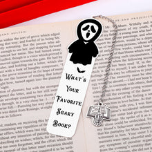 Load image into Gallery viewer, Halloween Horror Bookmarks for Women - Book Marks for Reading, Dark Romance, Ghostface, Spooky Basket Stuffers, Scary Book Lover Gifts, Wicked Merch, Scream Bookmark, Halloween Bookmarks
