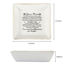 Load image into Gallery viewer, VANLOVEMAC Mother of The Bride Gifts Ceramic Ring Dish Jewelry Tray, Wedding Gifts for Mom from Bride Daughter Thank You Gifts for Mom on Wedding Day
