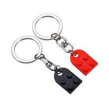 Load image into Gallery viewer, Couples Matching Stuff Gifts for Boyfriend Girlfriend Best Friends BFF Gift for Him Her Wife Husband Valentines Day Anniversary Birthday Christmas Small Unique Red Black Heart Brick Keychain
