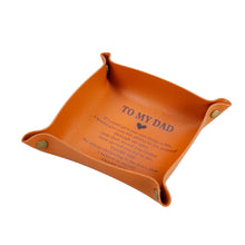 Load image into Gallery viewer, VANLOVEMAC Gifts for Dad Fathers Day Gifts from Daughter Son Kids, Leather Valet Tray Dad Birthday Gifts for Stepdad Husband Fathers Day Gifts from Wife New Dad Gifts for Men
