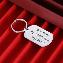 Load image into Gallery viewer, Valentines Day Gift Keychain for Husband Boyfriend From Girlfriend Wife Anniversary Birthday Gifts For Couple Keyring Women Men You Have My Heart Him Her Wedding
