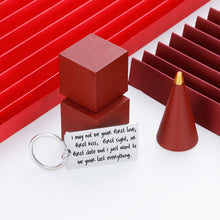 Load image into Gallery viewer, Wife Husband Couple Keychain for Him Her Men Woman Gift for Boyfriend Girlfriend Anniversary Wedding i May Not Be Your First Date Valentines Day Gifts Christmas Stocking Stuffer Keyring
