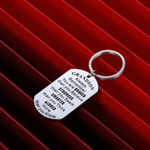 Load image into Gallery viewer, Christmas Gif Inspirational Keychain Stocking Stuffers for Granddaughter from Grandma Grandpa Grandparents from Mimi Mamaw Nana Always Remember You Are Braver Valentine's Day
