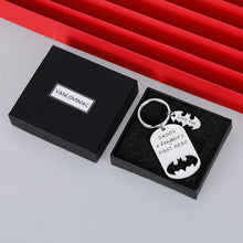 Load image into Gallery viewer, Fathers Day Gift Keychain from Daughter Wife Daddy Birthday Gifts for Stepfather Father in Law Papa Stepdaughter a Daughter’s First Hero Christmas Wedding Anniversary
