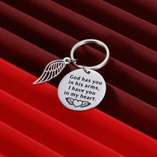 Load image into Gallery viewer, in Memory of Jewelry Gift Loss of One Memorial Keychain Sympathy Gift Remembrance for Women Men God Has You in His Arm,i Have You in My Heart Dog Cat Remembrance Jewelry
