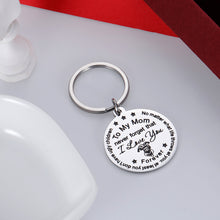 Load image into Gallery viewer, Mom Gift from Son Daughter Mothers Day Funny Inspirational Keychain for Women Her from Stepdaughter Stepson Children from Teenage No Matter What Life Throws At You Keyring
