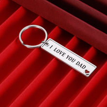 Load image into Gallery viewer, Gifts for Dad Keychain from Son Daughter Fathers Day Gift Daddy Birthday Appreciate for Step dad Father in Law from Stepdaughter Stepson Papa i Love You Dad Wedding Christmas Gifts
