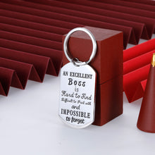 Load image into Gallery viewer, Boss Appreciation Gift Birthday Keychain for Supervisor Leader Thank You Gifts Mentor Retirement Gift Leaving Gift from Coworker Colleague Farewell a Truly Great Boss Is Hard To Find Christmas Key Rin
