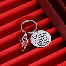 Load image into Gallery viewer, in Memory of Jewelry Gift Loss of One Memorial Keychain Sympathy Gift Remembrance for Women Men God Has You in His Arm,i Have You in My Heart Dog Cat Remembrance Jewelry
