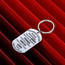 Load image into Gallery viewer, Christmas Gif Inspirational Keychain Stocking Stuffers for Granddaughter from Grandma Grandpa Grandparents from Mimi Mamaw Nana Always Remember You Are Braver Valentine's Day
