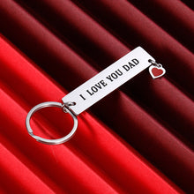 Load image into Gallery viewer, Fathers Day Gift Dad Keychain from Son Daughter Birthday Appreciate Gifts for Daddy Step dad Father in Law from Stepdaughter Stepson Papa i Love You Dad Wedding Christmas Gifts Key Ring
