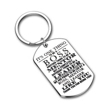 Load image into Gallery viewer, Boss Birthday Keychain for Mentor Supervisor Leader Appreciation Gift Thank You Gifts Mentor Retirement Gift Leaving Gift from Coworker Colleague Farewell to be leader Christmas
