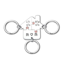 Load image into Gallery viewer, Mom GIFS Keychain Christmas GIF for Daughter Little Sister Big Sister Puzzle Pendant Family 3pcs Mother Birthday GIF from Daughter Big Mother’s Day Stocking Stuffers
