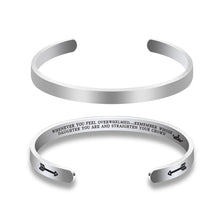 Load image into Gallery viewer, To Daughter Gift from Dad Mom Inspirational Bracelets Birthday for Her Girls Women Stepdaughter Daughter In Law Graduation Stocking Stuffers whenever you feel overwhelmed Valentines Day
