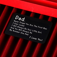 Load image into Gallery viewer, I Love You to Father Gift from Daughter for Dad Husband Christmas Birthday Father's Day Wedding Wallet Insert Card for Stepdad Dad To Be Father Of The Bride Stocking Stuffers Present from Kids
