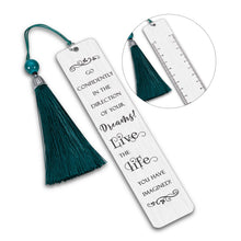 Load image into Gallery viewer, 2021 Graduation Inspirational Gift Bookmark with Tassel for Women Men Book Lovers Christmas Birthday Class of 2021 Gifts for Her Him Friend Daughter Son for College High School Student Teacher
