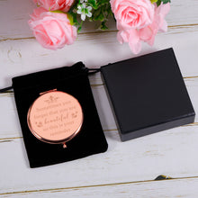 Load image into Gallery viewer, Valentine's Day Gifts Women Birthday Gifts Makeup Compact Mirror Gifts for Female Girls Sisters Daughter Mom Friends BFF Wife Her Inspirational Pocket Mirror Gift for Christmas Graduation

