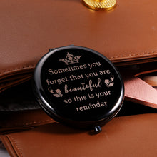 Load image into Gallery viewer, Christmas Stocking Stuffer Women Birthday Gifts Makeup Compact Mirror Gifts for Female Girls Sisters Daughter Mom Friends BFF Wife Her Inspirational Pocket Mirror Gift for Valentine's Day Graduation
