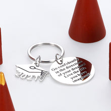 Load image into Gallery viewer, Graduation Gifts Keychain for Class 2021 Her Him Inspirational Gift Key Ring for Daughter Son Women Men Best Friend College Boys Girls Go Confidently in The Direction Of Your Dream
