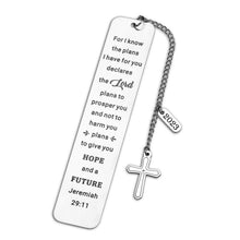 Load image into Gallery viewer, Religious Christian Bookmark for Women Inspirational Graduation Gifts for Class of 2023 2023 Graduation Boys Girls College High Middle School Her Him Birthday Christmas Gifts Book Lover Baptism
