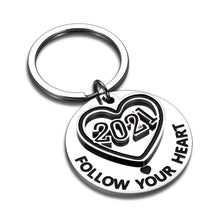 Load image into Gallery viewer, 2021 Inspirational Gifts Graduation Keychain for Class 2021 Grad Her Him Men Women Best Friend Nurse Teacher College High School Degree Boys Girls Follow Your Heart Present for Adult Son Daughter
