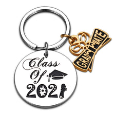 Load image into Gallery viewer, Graduation Gifts Class of 2021 Keychain for College High School Junior Senior Students Nurse Law Graduate Friend Men Women Inspirational Key-Chain Graduation Keepsake Present for Her Him Daughter Son
