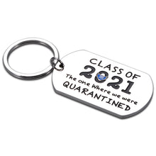 Load image into Gallery viewer, Funny Graduation Quarantine Gifts Class of 2021 Keychain for Women Men Friend High School College Students Teacher Nurse Law Doctor Graduates Inspirational Key-chain Graduation Keepsake Present for Her Him
