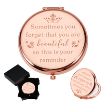 Load image into Gallery viewer, Valentine's Day Gifts Women Birthday Gifts Makeup Compact Mirror Gifts for Female Girls Sisters Daughter Mom Friends BFF Wife Her Inspirational Pocket Mirror Gift for Christmas Graduation
