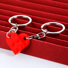 Load image into Gallery viewer, Couples Matching Stuff Gifts for Boyfriend Girlfriend Best Friend Christmas Valentines Day Gifts for Him Her Wife Husband Fiance Fiancée Anniversary Birthday Wedding Present Red Heart Brick Keychain
