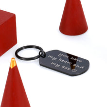 Load image into Gallery viewer, to My Man Husband Boyfriend Keychain Christmas Gift from Girlfriend Wife Valentines Day Couple Keychain Anniversary Birthday Keyring Gifts for Women Men You Have My Heart Him Her Wedding Present
