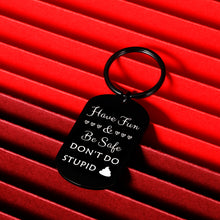 Load image into Gallery viewer, Funny Gifts for Son Daughter Keychains Teen New Driver Gift for Men Women Girls Boy Boyfriend from Mom Dad for Teenagers College Students Christmas Birthday Valentine Day Graduation Gift
