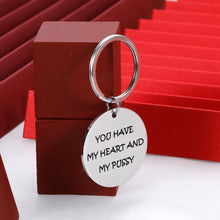 Load image into Gallery viewer, Gifts for Him Keychain for Husband Boyfriend Men Funny Birthday Anniversary Wedding Christmas Couple Gag Gift Hubby from Girlfriend Wife Women Wifey Keyring Present You Have My Heart And My Puy
